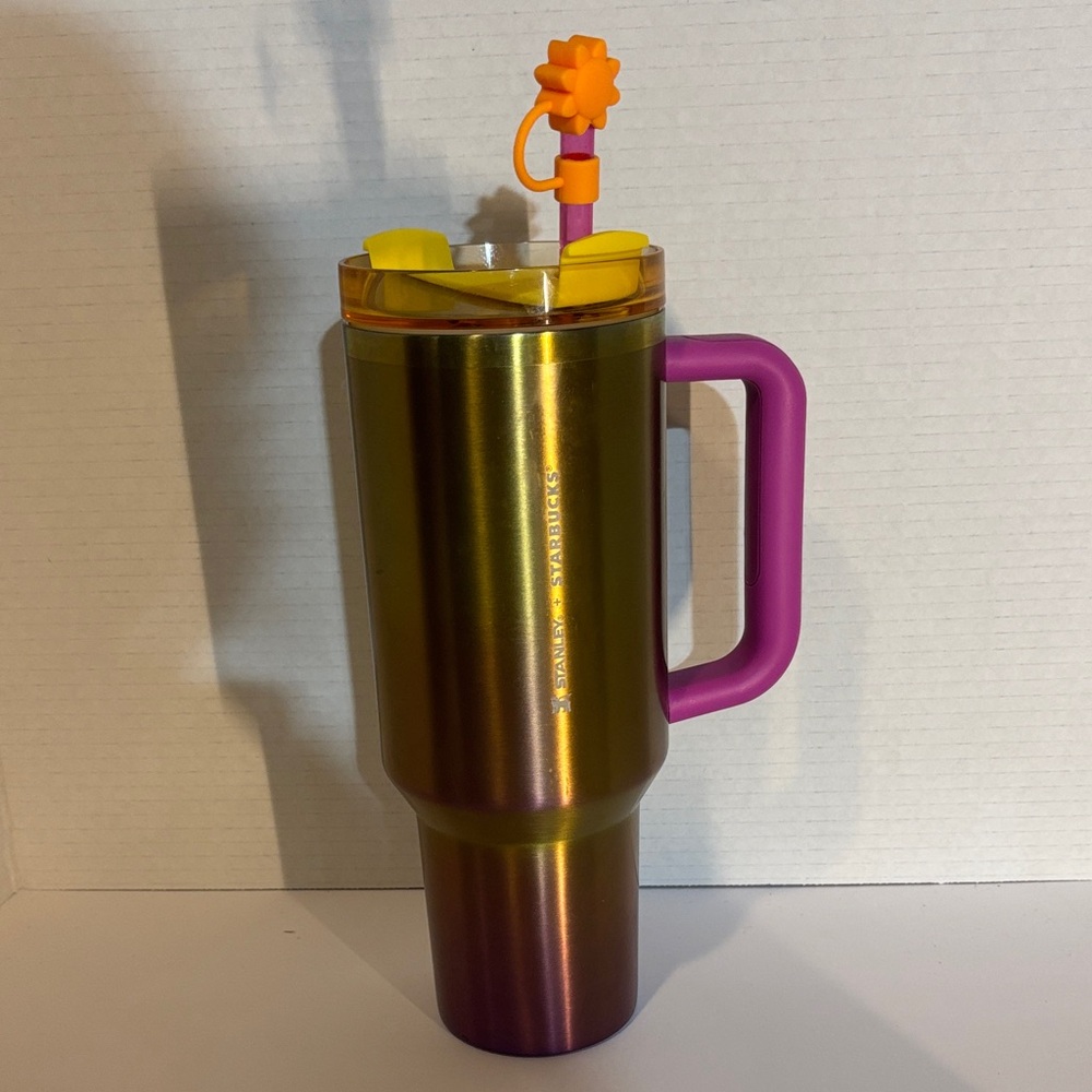 Stanley Starbucks Iridescent Tumbler with Purple Handle